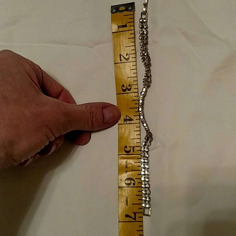 Red & Silver Rhinestone Bracelet - Picture 3 of 3